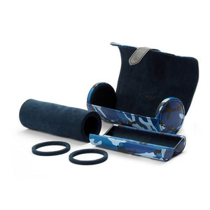 WOLF Elements Triple Watch Roll with Capsule in Water (Blue Camouflage)