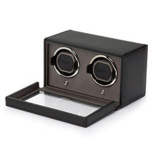 Load image into Gallery viewer, WOLF Double Cub Watch Winder with Cover in Black
