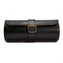 Load image into Gallery viewer, WOLF Palermo Double Watch Roll with Jewelry Pouch  in Anthracite
