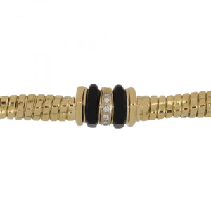 Vintage 1990s 18K Italian Gold Twisted Tubogas Bracelet