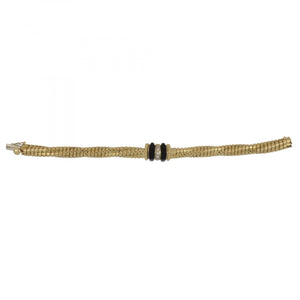 Vintage 1990s 18K Italian Gold Twisted Tubogas Bracelet
