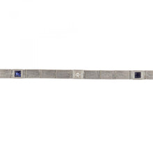 Load image into Gallery viewer, Art Deco 1930s 14K Gold Bracelet with Sapphires
