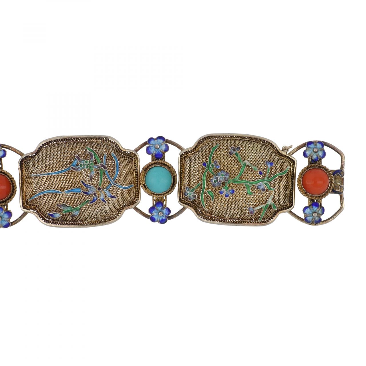 Antique Victorian Bohemian Garnet Gilt Silver Bracelet. Boxed. – T  Niklasson Gallery