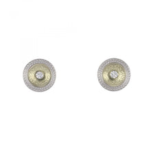 Load image into Gallery viewer, 14K Two-Tone Gold Stud Earrings
