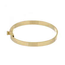 Load image into Gallery viewer, 18K Gold Italian Screw Top Bangle Bracelet
