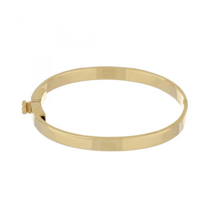 18K Gold Italian Screw Top Bangle Bracelet