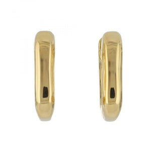 18K Italian Gold Square Link Drop Earrings