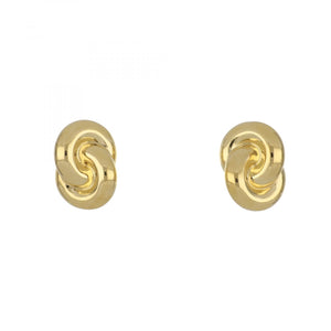18K Italian Gold Puffy Loop Earrings