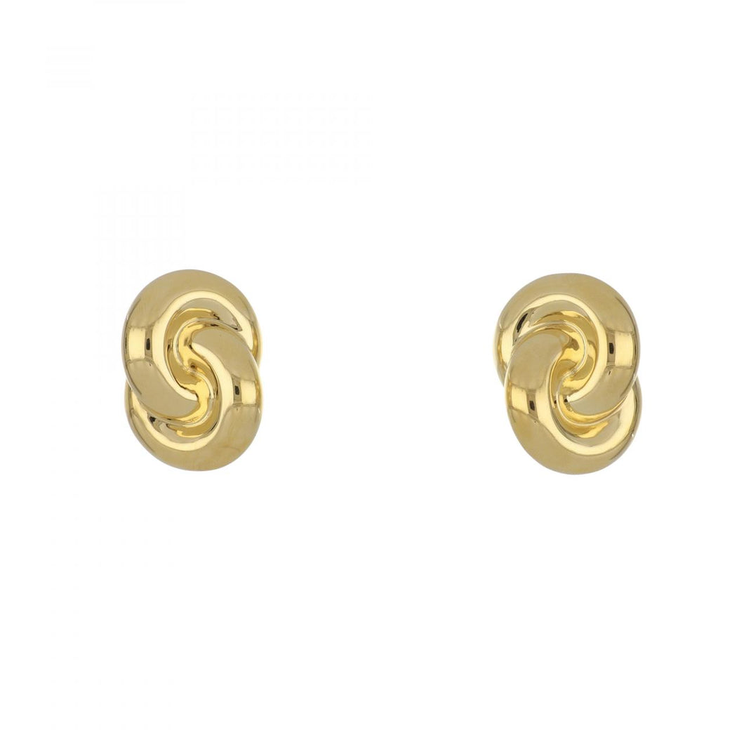18K Italian Gold Puffy Loop Earrings