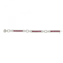 Load image into Gallery viewer, Vintage Art Deco-Style Platinum Ruby and Diamond Bracelet
