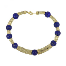 Load image into Gallery viewer, Vintage 18K Gold Lapis Necklace
