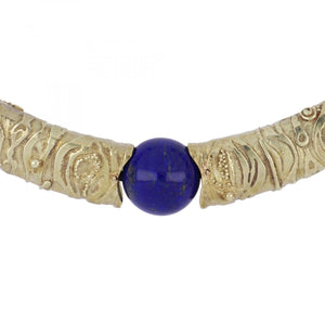 Vintage 18K Gold Lapis Necklace