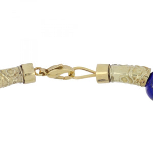 Vintage 18K Gold Lapis Necklace