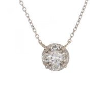 Load image into Gallery viewer, 14K White Gold Diamond Cluster Necklace
