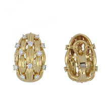 Load image into Gallery viewer, Vintage Tiffany &amp; Co. 18K Gold Earrings with Diamonds
