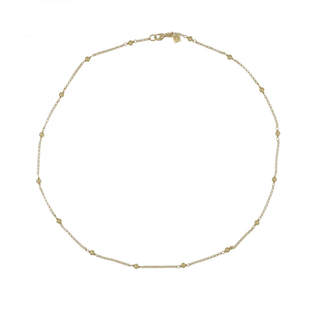 David Yurman 18K Gold Bead Necklace