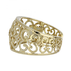 Leslie Greene 18K Gold Diamond Bangle Bracelet