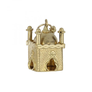 14K Gold Mosque Charm