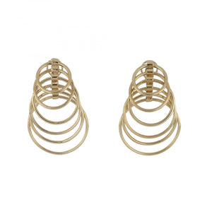 Vintage Cellino 14K Gold Ring Hoop Earrings