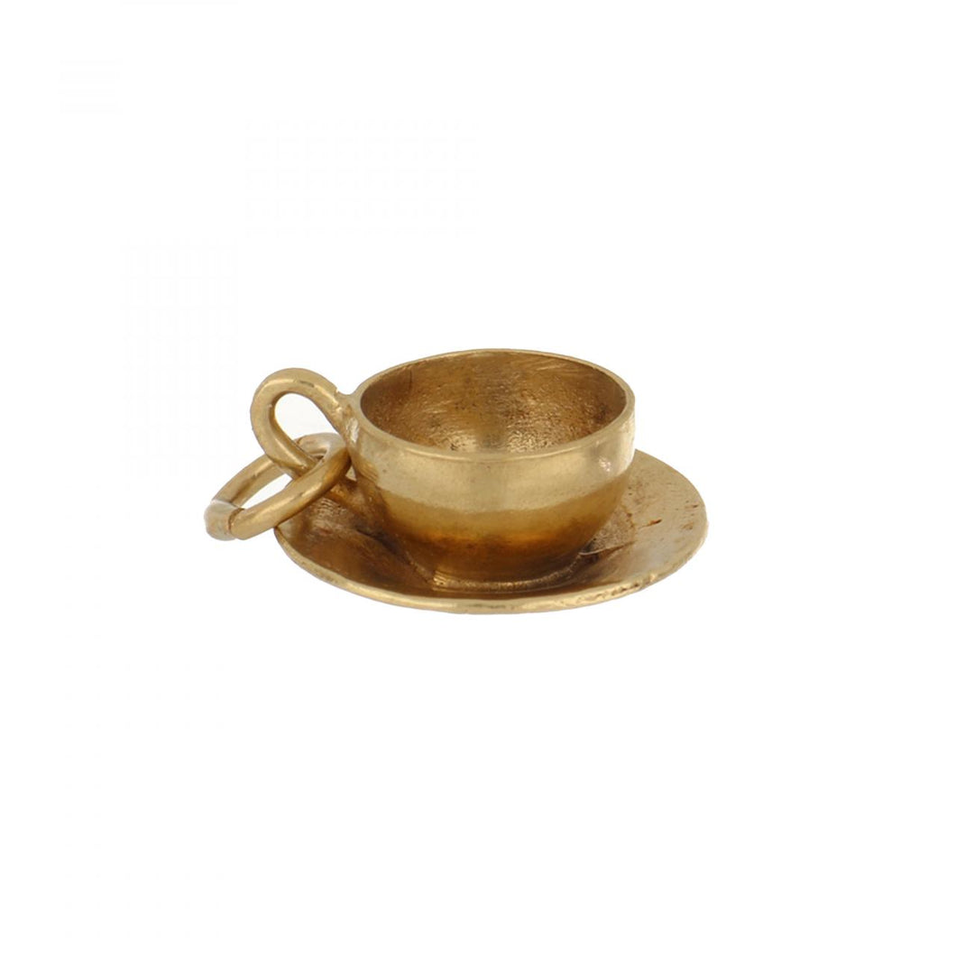 14K Gold Cup and Saucer Charm