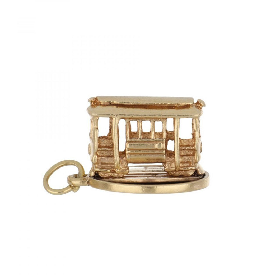 14K Gold Cable Car Charm