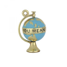Load image into Gallery viewer, 14K Gold Enamel Globe Charm
