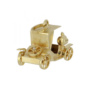 14K Gold Carriage Car Charm