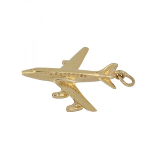 14K Gold Airplane Charm