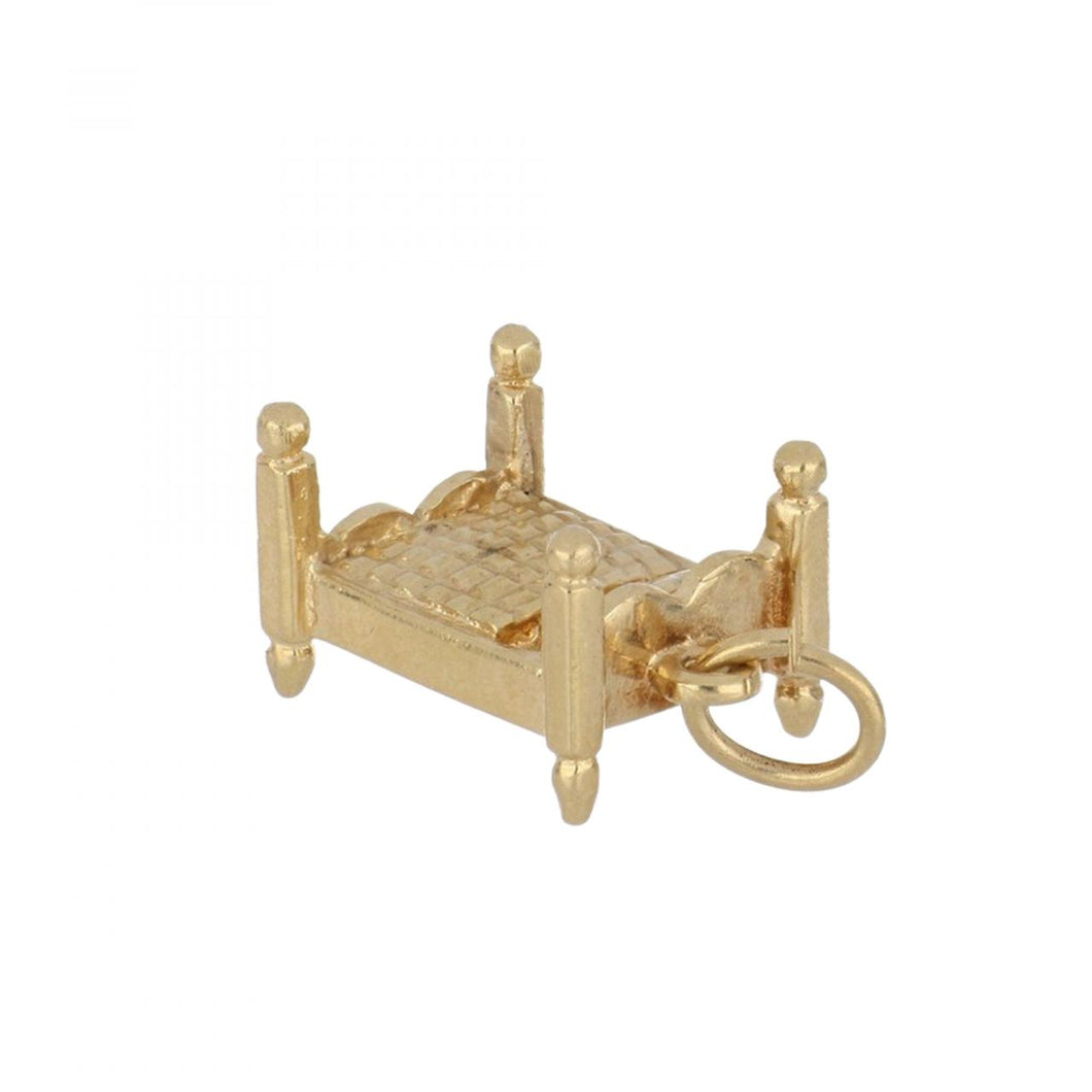 14K Gold Bed Charm