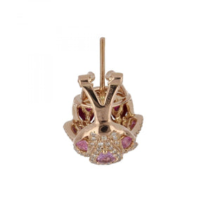 Amrapali 18K Rose Gold Ruby and Pink Sapphire Earrings