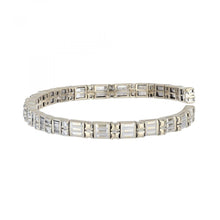 Load image into Gallery viewer, 18K White Gold Flexible Diamond Cuff Bracelet
