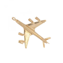 Load image into Gallery viewer, 14K Gold Plane Charm
