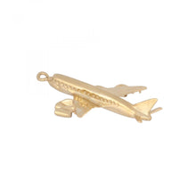 Load image into Gallery viewer, 14K Gold Plane Charm
