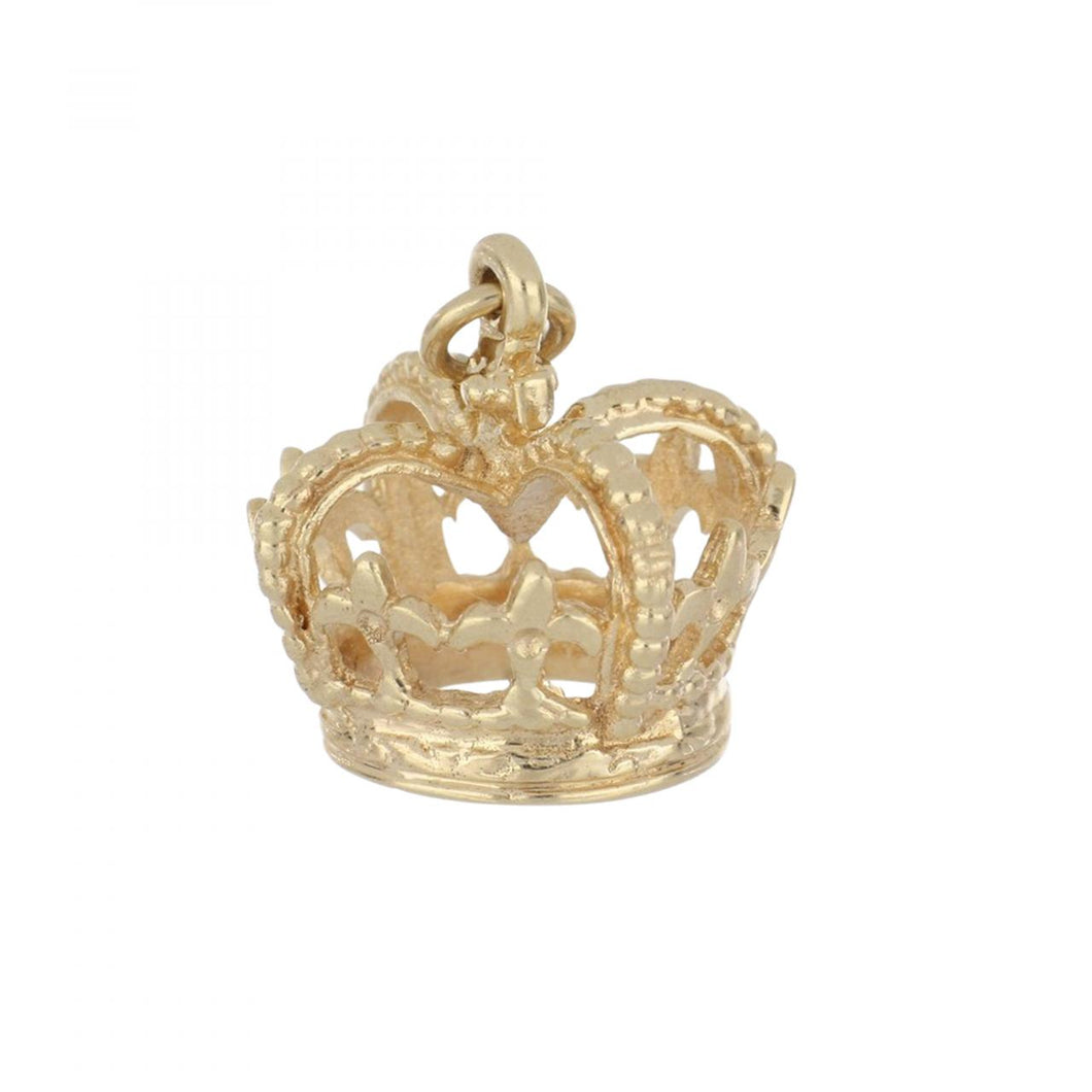 14K Gold Crown Charm