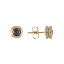 Load image into Gallery viewer, 18K Gold Sapphire Stud Earrings

