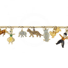 Load image into Gallery viewer, 14K and 18K Gold 1960s Enamel Charm Bracelet
