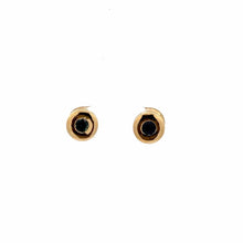 Load image into Gallery viewer, 18K Yellow Gold Sapphire Stud Earrings
