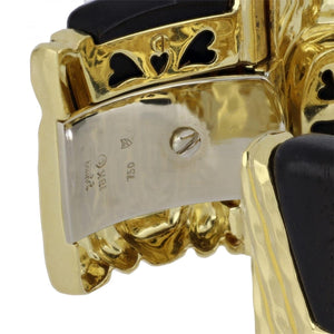 Henry Dunay 18K Gold and Ebony Bangle Bracelet