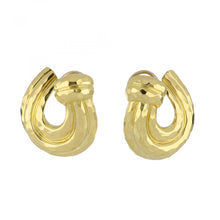 Load image into Gallery viewer, Henry Dunay 18K Gold Faceted Loop Earrings
