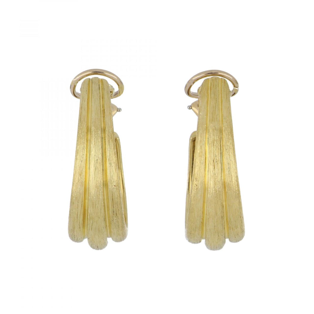 Henry Dunay Sabi Finish Hoop Earrings