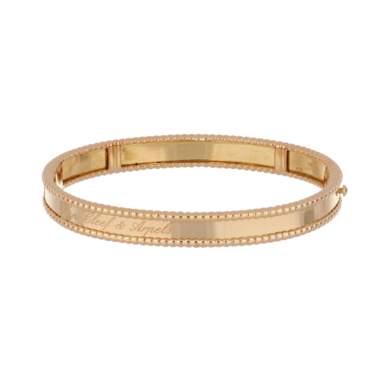 Van Cleef Arpels 18K Rose Gold Perlee Signature Bracelet
