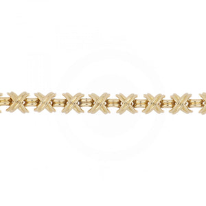 Vintage 1995 Tiffany & Co. 18K Gold "X" Link Bracelet