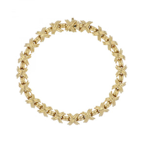 Vintage 1995 Tiffany & Co. 18K Gold "X" Link Bracelet