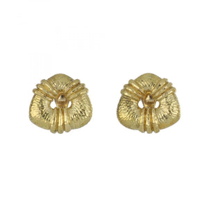 Vintage David Webb 18K Gold Triangular Earrings
