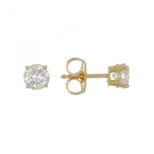 Load image into Gallery viewer, 1.17 Carat Round Diamond 18K Gold Stud Earrings
