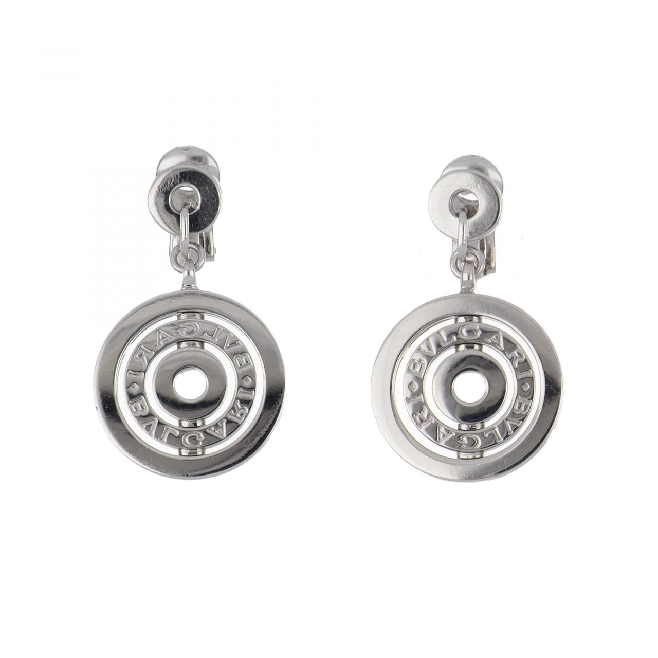 Vintage Bulgari 18K White Gold Dangle Earrings Tenenbaum Jewelers