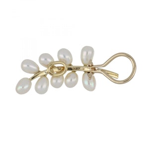 Vintage Cellino 18K Gold Pearl Ear Climbers