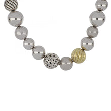 Load image into Gallery viewer, Estate David Yurman Sterling Silver and Gold Bead Element Necklace

