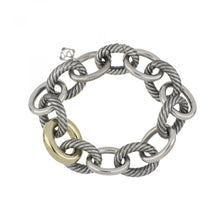 Load image into Gallery viewer, David Yurman Sterling Silver and Gold Link Bracelet
