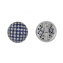 Load image into Gallery viewer, Vintage 18K White Gold Sapphire and Diamond Earrings
